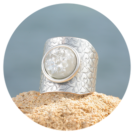 Silberner Ring SUN