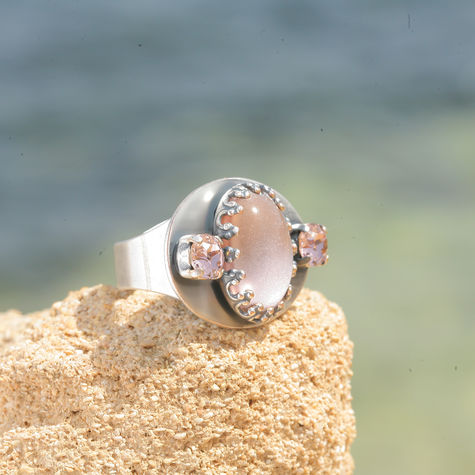Silberner Ring NOVAS silberrose