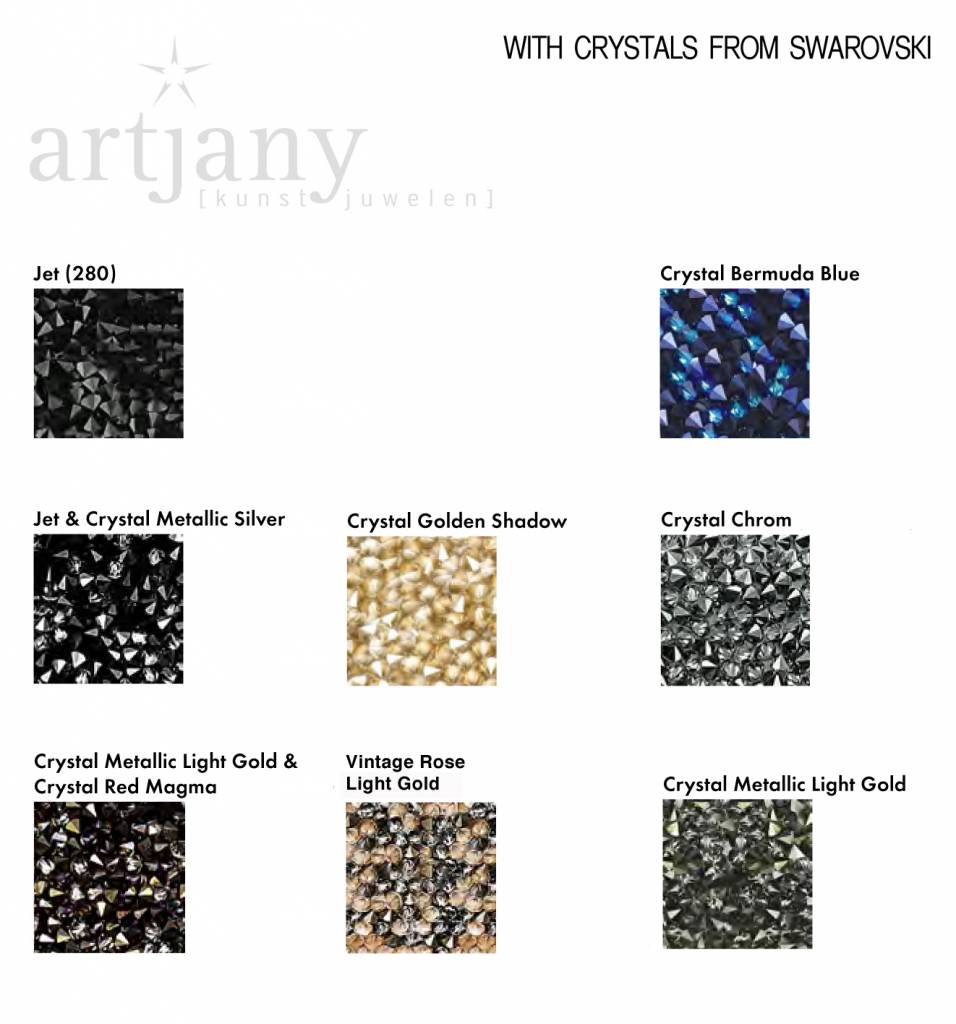 artjany Anhänger mit crystal rocks in light gold