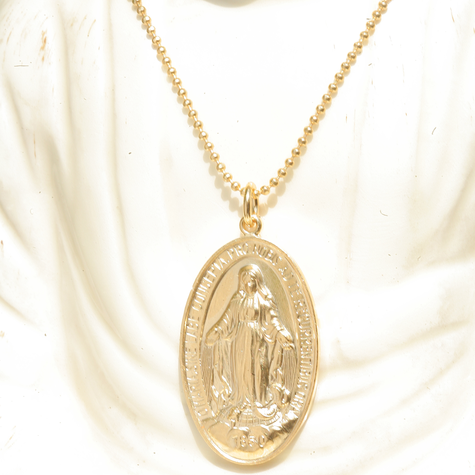 Goldene Halskette Mutter Gottes