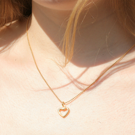 Goldene Halskette HEART