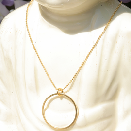 Goldene Halskette CIRCLE