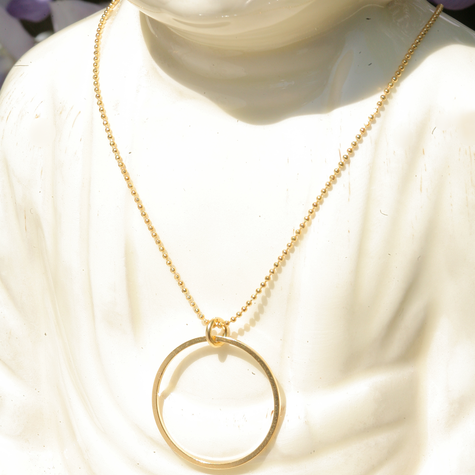 Goldene Halskette CIRCLE