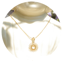 Goldene Halskette SONNE