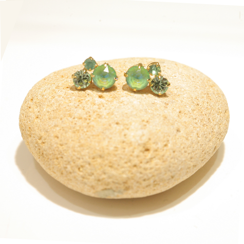 Goldener Ohrstecker TROIS Mint Mix