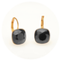 Goldener Ohrring CUSHION jet