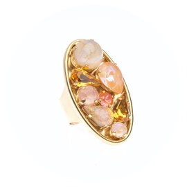 Goldener XL Ring SCRO peach mix