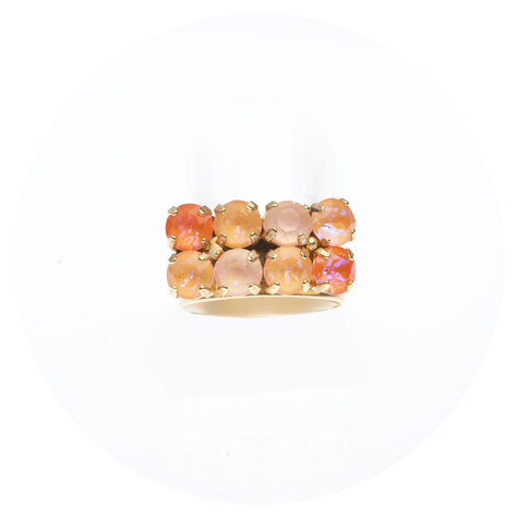 Goldener Ring DONNA peach fuzz mix