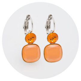 Silberner Ohrring SAPETITE mandarin orange