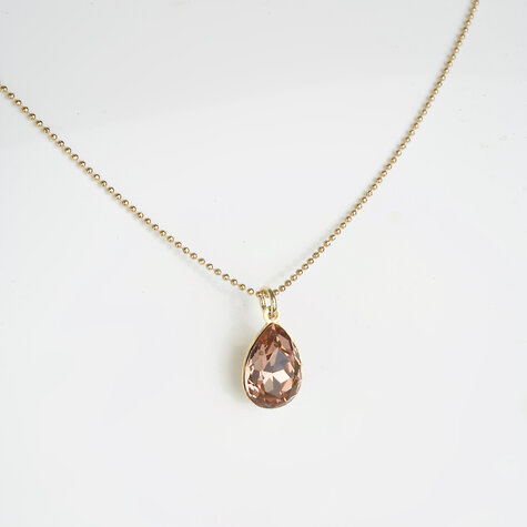 Goldene Halskette LAGRIMA vintage blush