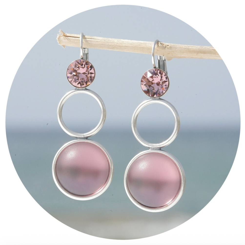 Silberne  Ohrringe mit CABOCHONS