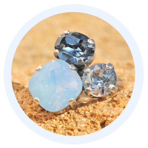 Silberner Ring TROIS  airopal