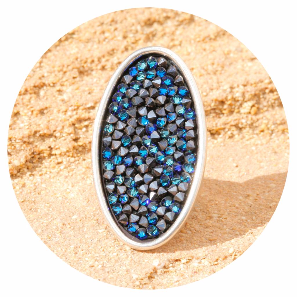 artjany Ring mit crystals in bermuda blue
