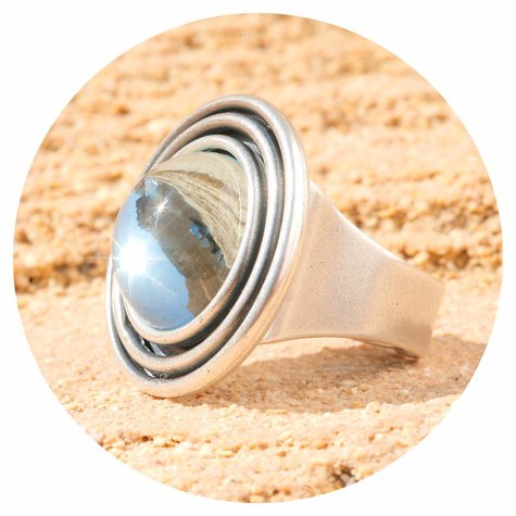 Silberner Ring ESPIRAL azore