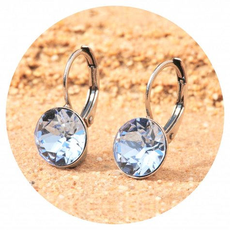Silberner Ohrring CHATON light sapphire