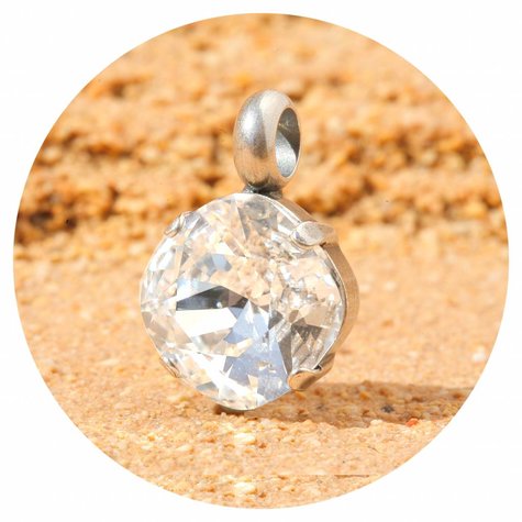 Silberner Anhänger CARRÉ crystal