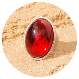 Silberner Ring OVALE