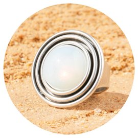 Silberner Ring ESPIRAL