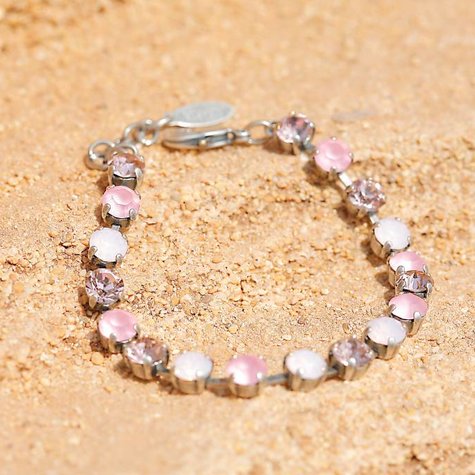 Silbernes Armband TENNIS rose mix