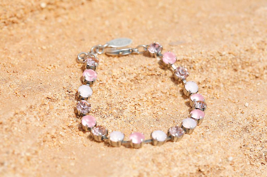 artjany Armband mit crystals in rosa Tönen