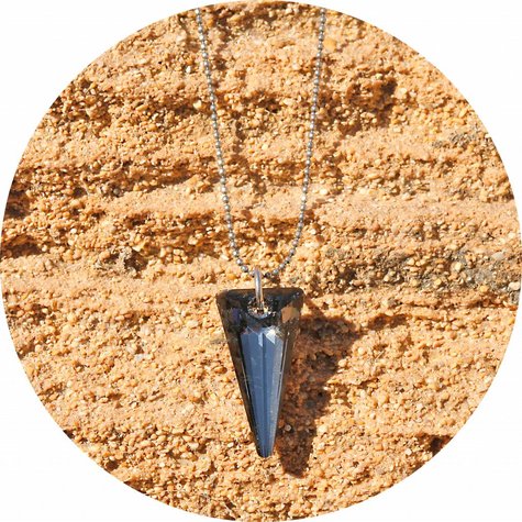 Silberne Halskette SPIKE silvernight