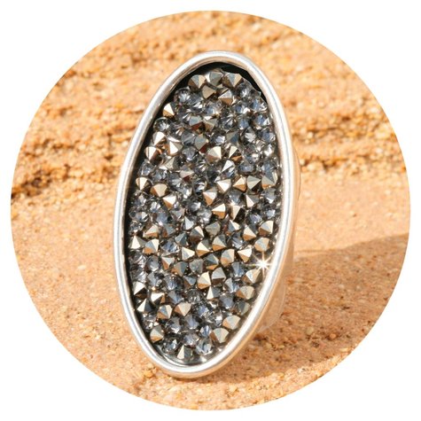 Silberner Ring ROCO light gold