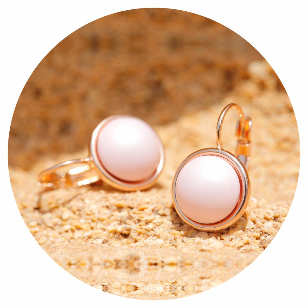 artjany Ohrring mit Perlen in pastell rose pearl