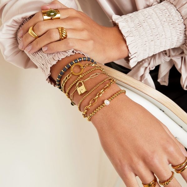 By Moise ARMBAND CUTE LOCK GOUD