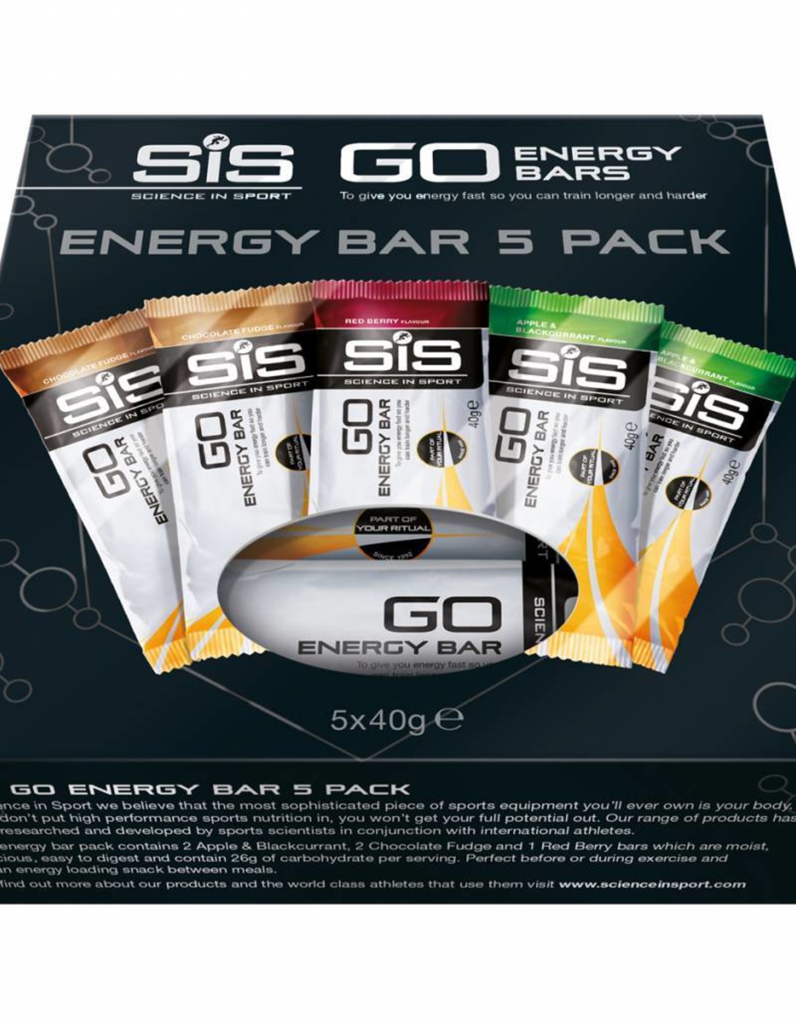 SIS (Science in Sports) SIS Go Energy Variety Pack 5 Energy Bars (5x 40gr)
