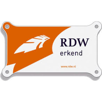 Witte kentekenplaat reflectie (RDW gekeurd)