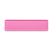 Roze Midi Kentekenplaat met naam 34x9