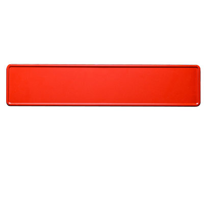 Rood reflectie kentekenplaat met naam