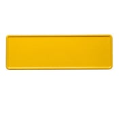 Gele midi kentekenplaat met naam 34x9cm