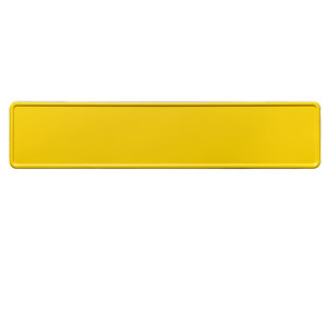 Gele Kentekenplaat met naam