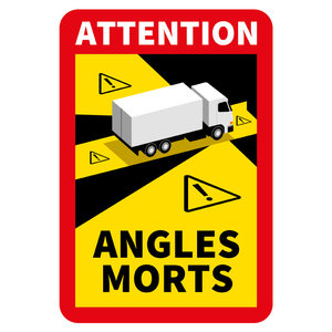 ATTENTION ANGLES MORTS VRACHTWAGEN  Sticker