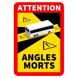 ATTENTION ANGLES MORTS BUS  Sticker