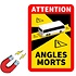 ATTENTION ANGLES MORTS magneet sticker  bus