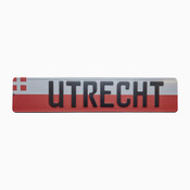 Vlag Utrecht kentekenplaat met naam