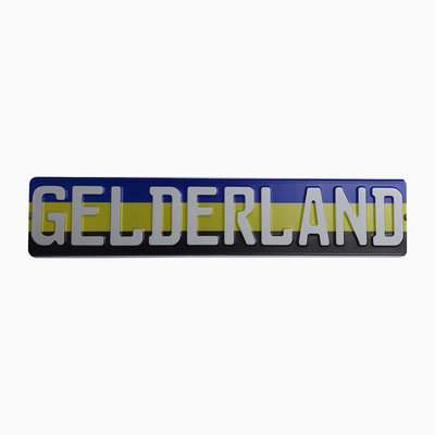 Gelderlandse vlag kentekenplaat met naam