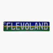 Vlag Flevoland kentekenplaat met naam
