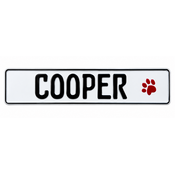 Sticker hondenpootje rood of zwart