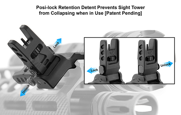 Leapers Leapers Accu-Sync 45 Degree Angle Flip Up Front Sight