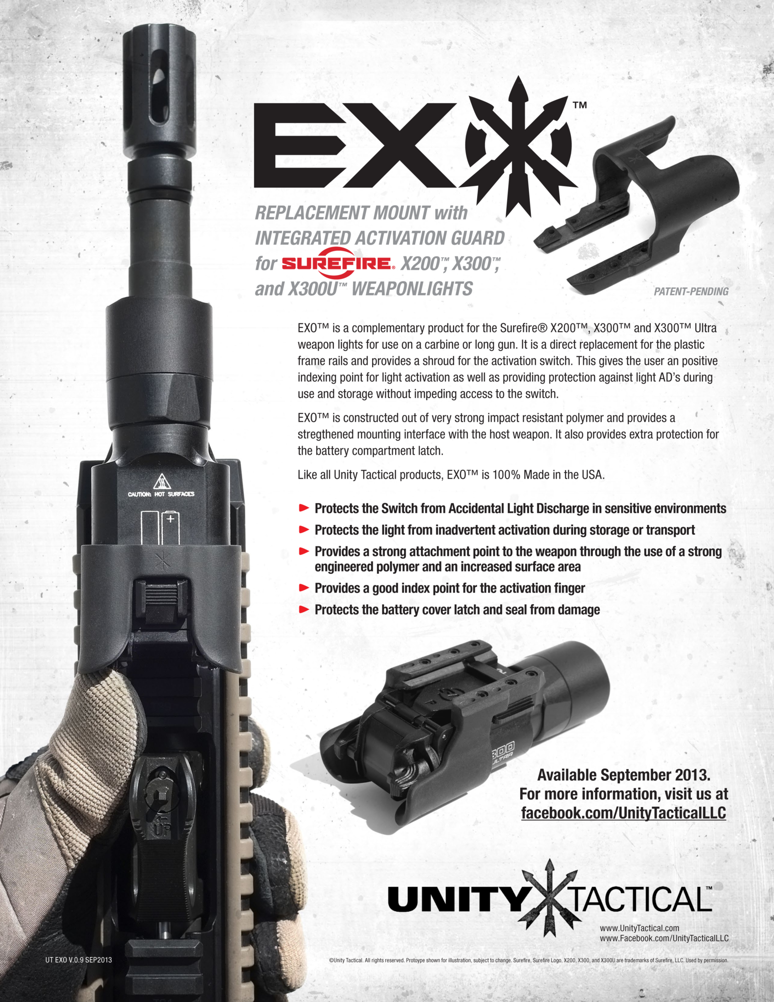 PTS Syndicate PTS Unity Tactical Exo - Surefire X200 - X300 - X300 Ultra - Black
