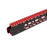 Leapers Leapers - UTG PRO® M-LOK® AR15 15" Super Slim Rail, Black & Red 2-Tone