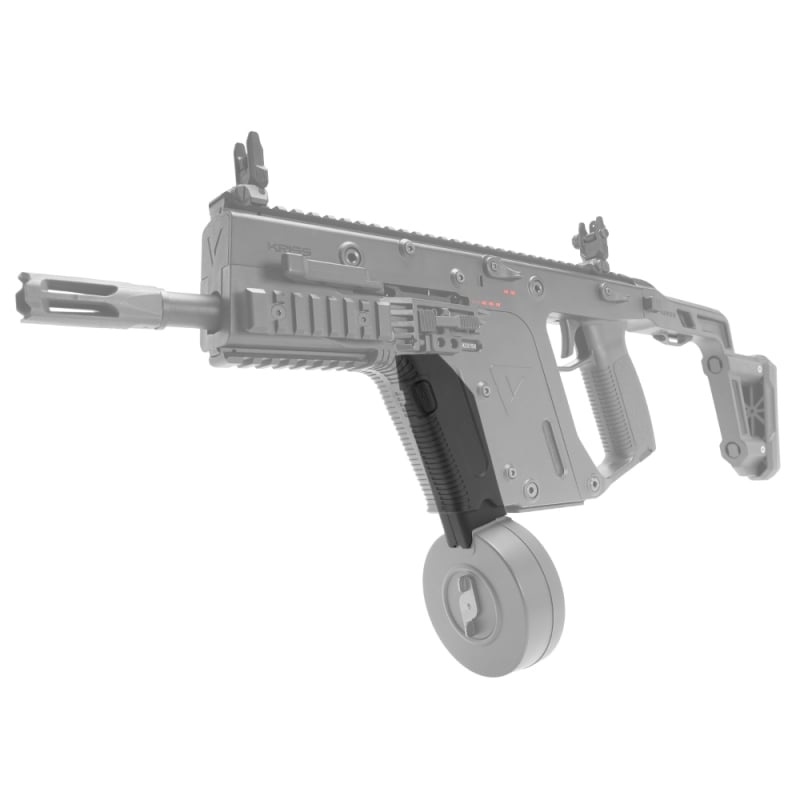 Laylax First Factory Krytac Kriss Vector AEG Airsoft Drum Magazine Adapter (400 rounds, not compatible with Kriss Vector Limited Edition) - BK