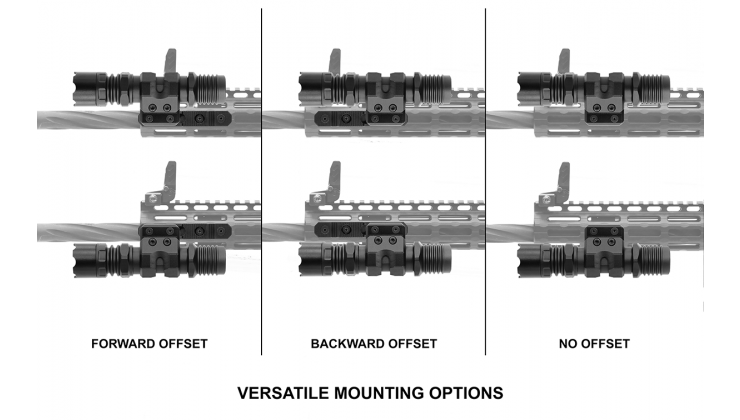 Leapers Leapers M-LOK Offset Flashlight Ring Mount