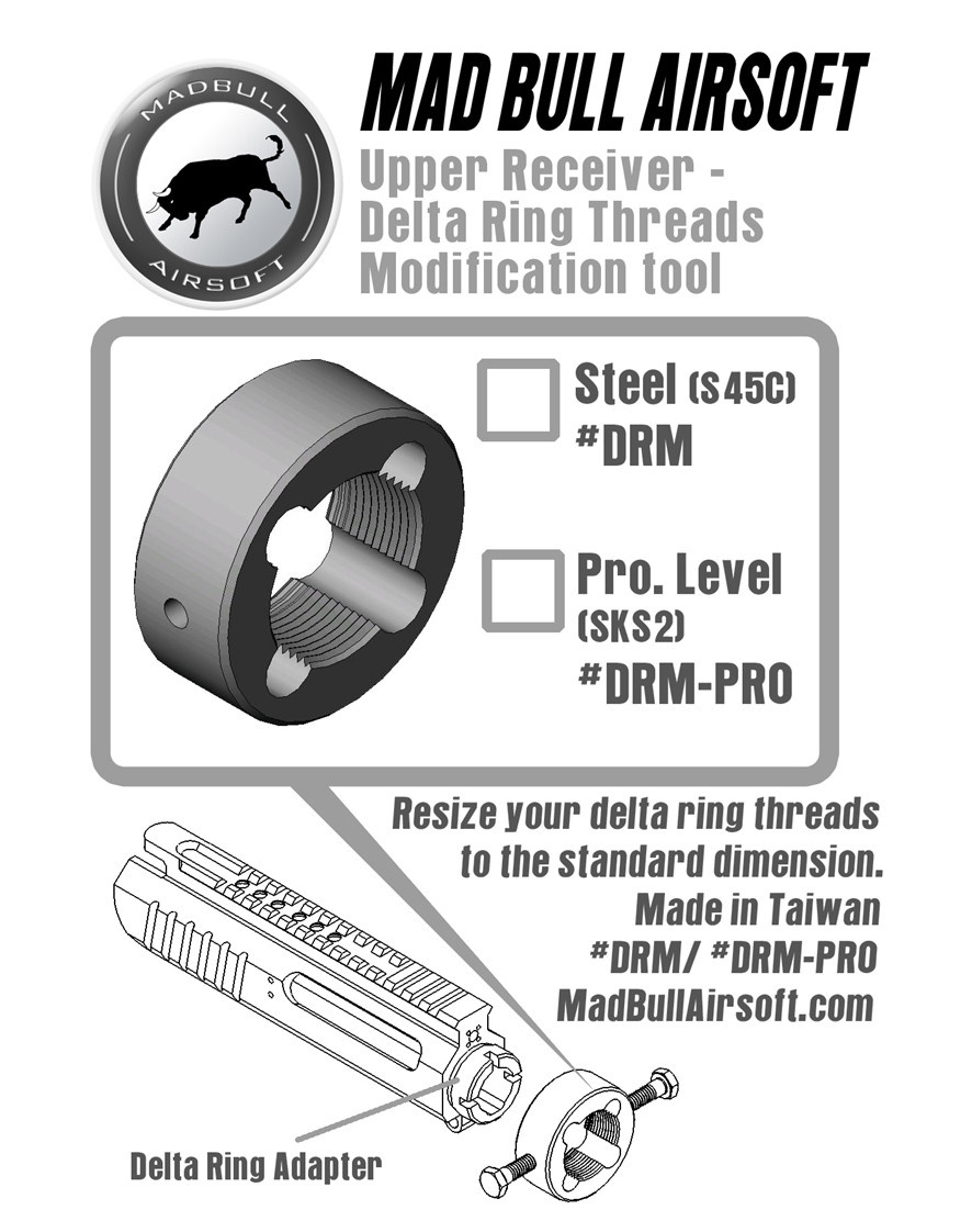 Madbull Madbull Delta Ring Modification Kit (Rethreading tool) - Entry Level