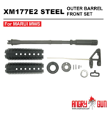 Angry Gun Angry Gun Tokyo Marui MWS XM177E2 Outer Barrel Front Set - Black