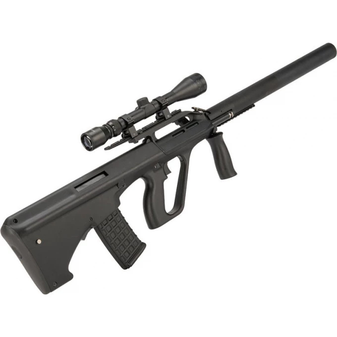 Snow Wolf Snow Wolf Steyr AUG with silencer - Black