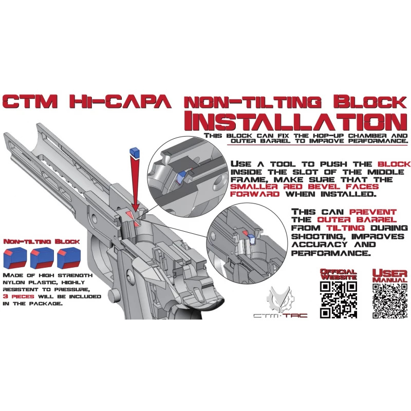 CTM Tac CTM TM Hi-Capa 5.1 CNC Aluminum Slide Flatline Split slide - Chameleon (Electroplated)